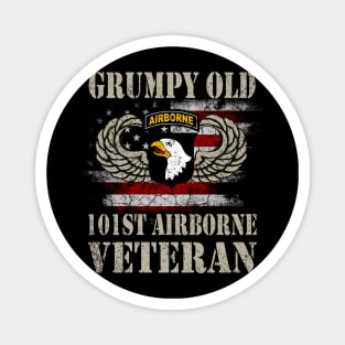 Grumpy Old 101st Airborne Division Veteran T Shirt Mens Magnet